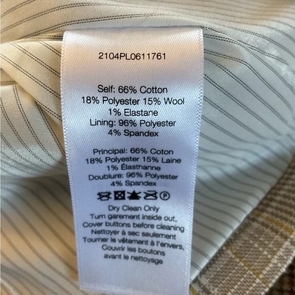 $595 Veronica Beard Janae Plaid Ruffle Blazer Jacket Button Up Khaki Multi Sz 00 - Picture 9 of 14